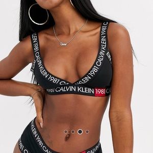 Calvin Klein 1981 Logo Triangle Bralette